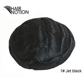 Hairnotion Top Qualité Couleur de cheveux Off Noir 1B Lace Front Skin postiches 20,3&nbsp;x 25,4&nbsp;cm Cheveux pièces