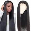 Perruque Bresilienne Human Hair Wigs For Women 13x4 Straight Brazilian Virgin Hair Glueless Wig Top Lace Frontal With Natural