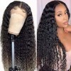 Arenshxc Cheveux Naturel Brésilienne 13x4 Kinky Curly Lace Front Wig 100 Percent Brésilienne Remy Hair Glueless Lace Front Wi