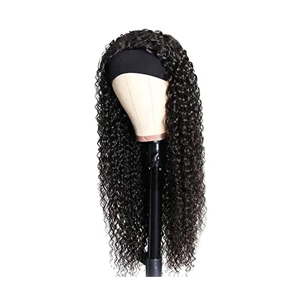 Blackmoon Hair Perruque en dentelle frontale de 33 x 10 cm - Cheveux humains ondulés - 66 cm - Pour femme noire - Densité de 