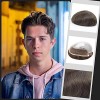 Lordhair Perruque Homme Naturel, Toupet pour Hommes à Peau Super Mince de 0,08 mm avec Front en Dentelle Français, Taille de 