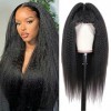 30Pouces Perruque Femme Naturelle Brésilien Yaki 13x4 Lace Front Human Hair Wig Kinky Straight Lace Wig Perruques Cheveux Nat