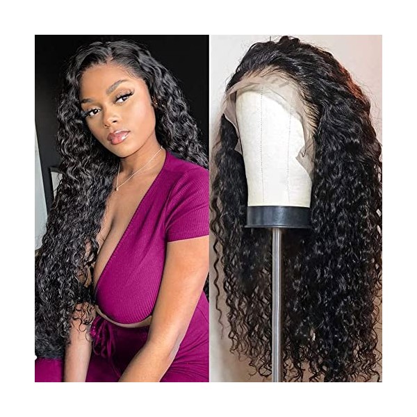 30 Pouces Perruque De Cheveux Humains 13x4 Lace Front Wig Human Hair Curly Lace Wigs 150% Perruque Femme Naturelle Bresilienn