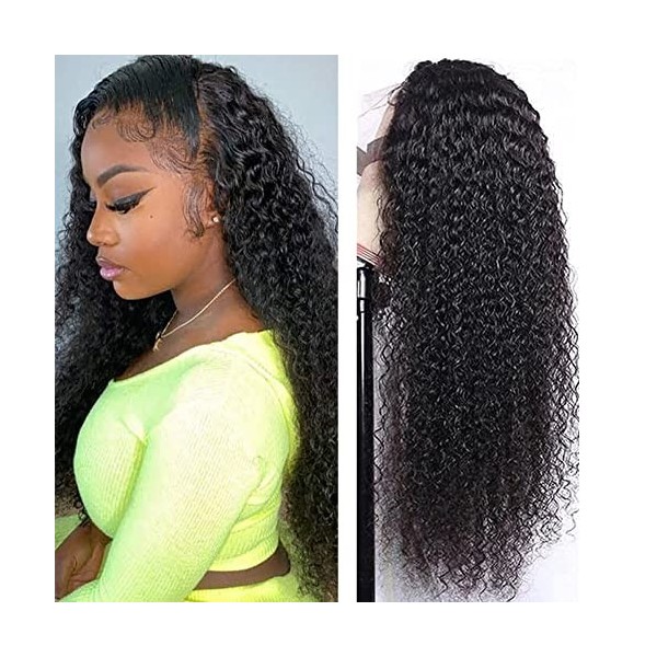 Perruque De Cheveux Humains 13x4 Curly Lace Front Human Hair Wig Kinky Curly Lace Wig 150% Perruque Femme Naturelle Bresilien