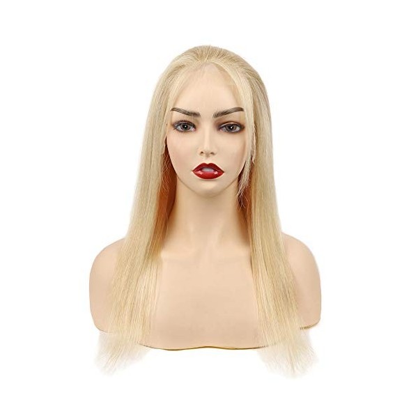 Blonde Wig 13x4 Lace Front Wig Human Hair 613 Straight Wig With Baby Hair 100% Peruvian Human Remy Hair for Women 22inch, Str