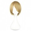 VOCOSTE Cheveux Humains Perruques pour Femmes, 12" Blonde Bob Perruque avec Casquette Perruque