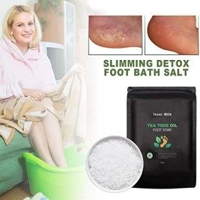Fulenyi Bain de Pieds à lhuile darbre à thé | Sels de Pied darbre à thé pour Bain de Pieds | 7.1Oz Athlètes Foot Soak Adou