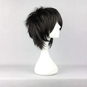 VOCOSTE Cheveux Humains Perruques pour Femmes, 13" Noir Perruques pour Noir Femmes avec Perruque Casquette