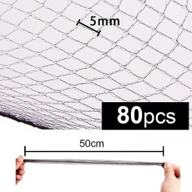 Asaisimg Lot de 80 filets à cheveux invisibles et élastiques en maille, 80 pièces de 50 cm pour ballet, danse, sommeil, femme