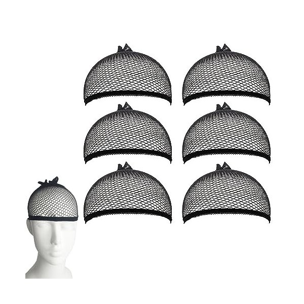 luoshaPUCY 6 Pièces Filet à Perruque, Bonnet de Perruque, Casquettes Filet Cheveux Perruque, Élastique Chapeau de Perruque Bo