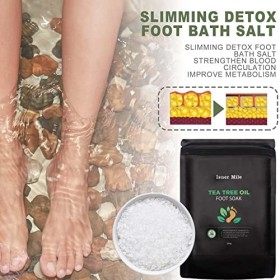 Cyhamse Bain de Pieds, Sels de Pied darbre à thé pour Bain de Pieds, Le nettoyant pour Les Pieds de 7,1 oz apaise Les Pieds 