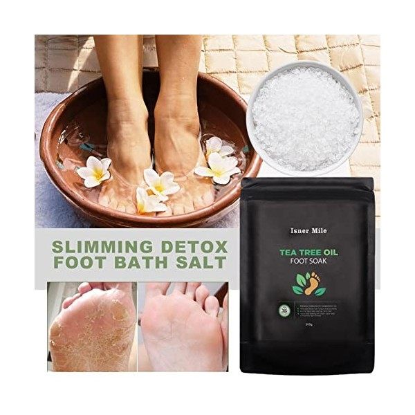 Wontool Sel pour Pieds Soak Relaxant - Arbre à thé apaisant pour Le Spa des Pieds - 7.1Oz Athlètes Foot Soak Adoucit Les call