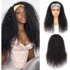 Perruque bandeau cheveux femme bresilienne bouclée No Lace Front Headband Wigs Perruques de cheveux humains pour femmes Femme