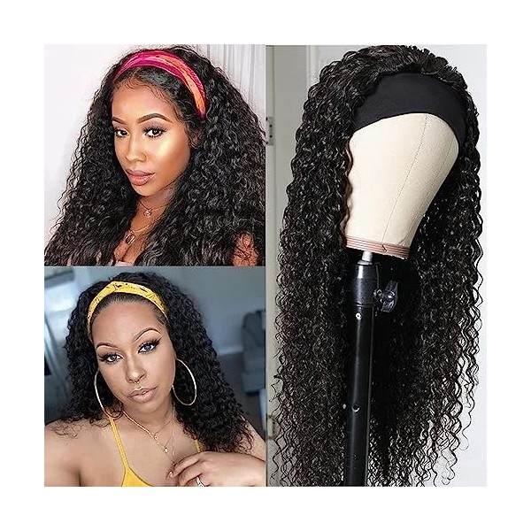 Perruque Bandeau Cheveux Humain Tout droit Bandeau Perruque Femme Naturelle Brésilien Perruque Cheveux Humain Straight Headba