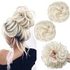 PORSMEER 2 pièces Chignon Postiche Cheveux Grande Postiches Bouclés Ondulés Extensions Chouchou Cheveux Naturel Queue de Chev