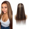 Tqpqhqt Perruque Femme Naturelle Brésilien Glueless Wig Human Hair P427 Highlight Honey Blonde Wigs 4X4 Hd Lace Closure Wig S