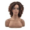 Ombre Brown dreadlock femmes perruque boucles courtes tresse synthétique perruque résistant à la chaleur perruque quotidienne