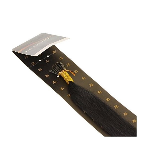 Just Beautiful Hair and Cosmetics Stick Extensions de cheveux naturels&nbsp;–&nbsp;60&nbsp;cm 1&nbsp;g/i Tip extensions Micro Anneaux, Remy exten