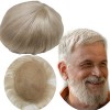 Toupet Cheveux Humains pour Hommes Yanahair Respirant Suisse Dentelle Postiche Base Perruques,Densité Moyenne Légère Postiche