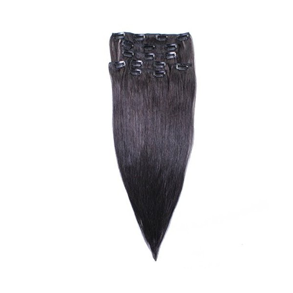 Just Beautiful Hair and Cosmetics Extensions capillaires à clip de fixation Cheveux naturels Remy 60 cm