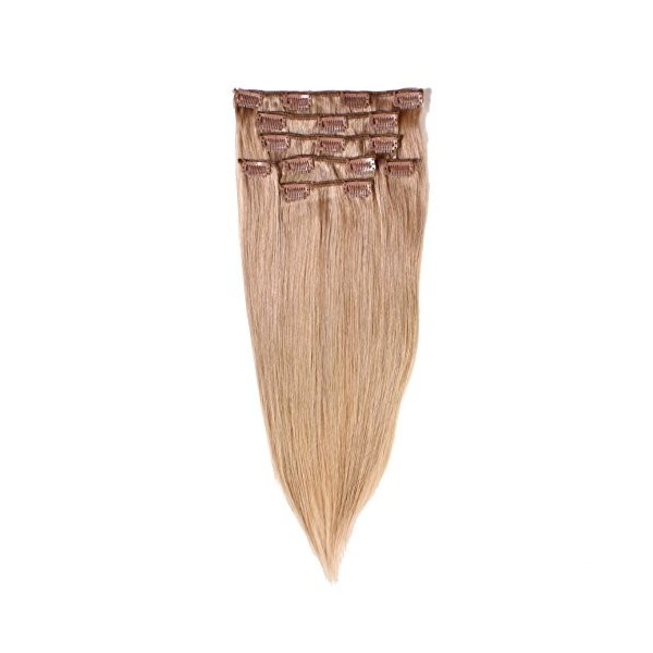 Just Beautiful Hair and Cosmetics Extensions capillaires à clip de fixation Cheveux naturels Remy 60 cm