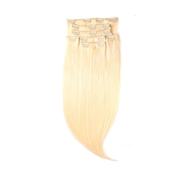 Just Beautiful Hair and Cosmetics Extensions capillaires à clip de fixation Cheveux naturels Remy 60 cm