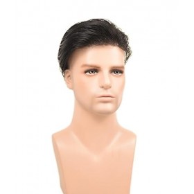Auspiciouswig Fine Mono Toupet de cheveux humains Système de remplacement de cheveux NPU Autour de toupet pour hommes pour ho