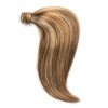 Cameron Hair, Queue de Cheval Clip, Cheveux 100% Naturels, Facile à Utiliser, Doux, 43 cm, Châtain clair avec des reflets blo