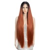 FASHION IDOL 95cm super long droit Lace Front Perruques pour les femmes 11cm de profondeur au milieu perruque YAKI perruque s