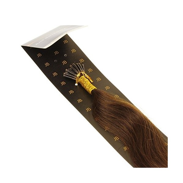 Just Beautiful Hair and Cosmetics Extensions capillaires avec micro anneaux pour pose à froid Cheveux naturels Remy 50 cm 1 g