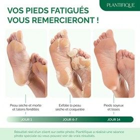 Masque Peeling Pied Peaux Sèches - Chaussette Exfoliante Pied, Peeling Hommes 2 PAIRES - Foot Peel Mask by PLANTIFIQUE - Call