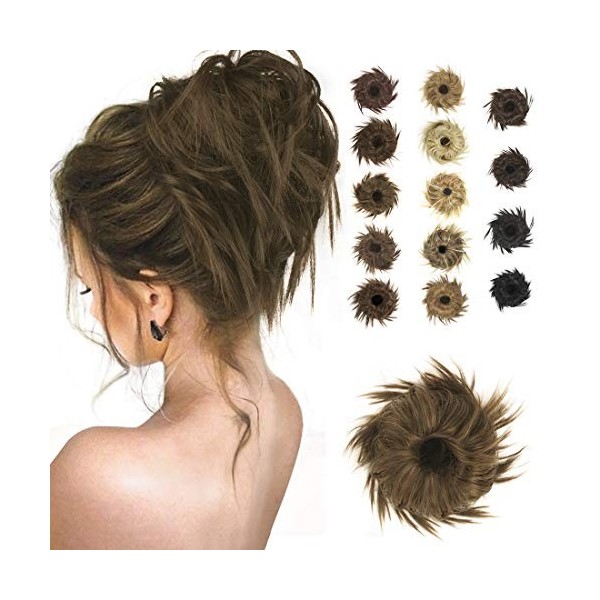 BARSDAR Postiche Chignon ébouriffé Chignon Désordonné Cheveux Naturel Postiches Extensions Élastique Queue de Cheval Chouchou