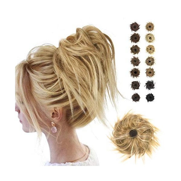 BARSDAR Postiche Chignon ébouriffé Chignon Désordonné Cheveux Naturel Postiches Extensions Élastique Queue de Cheval Chouchou