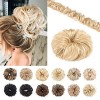 Postiche Queue de Cheval Elastique Chouchou A Cheveux Extension Cheveux Pour Chignon Cheveux Humain Naturel 32G - 24 Blond Na