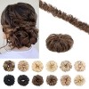 Postiche Queue de Cheval Elastique Chouchou A Cheveux Extension Cheveux Pour Chignon Cheveux Humain Naturel 32G - 24 Blond Na