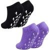 Jinlaili 2 Paires Chaussettes Gel Hydratant, Chaussettes Hydratantes Pieds, Doublure Gel imprégnée dhuiles Essentielles et d