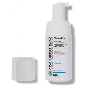 ShaveEzy Mousse de rasage tête avec rasoirs électriques traditionnels ou multi-têtes 100 ml Bio Head Care Made in Italy Authe