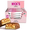 NICKS Barre Keto - Barre Protéinée Sans Sucres Ajoutés aux Cacahuètes, Sans Gluten, Sans Huile de Palme 183 Calories, 2,4g S