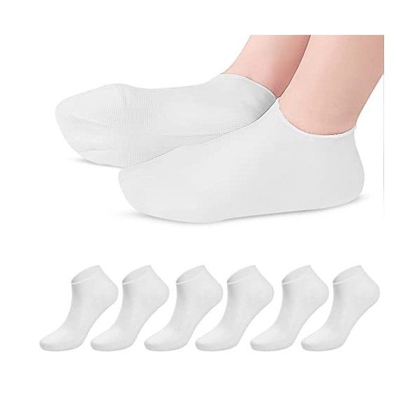 3 Paires Chaussettes Hydratantes, Chaussettes de Prévention pour le Soin des Pieds Fissurés, Hommes Femmes Chaussettes en Gel