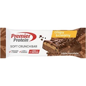 Premier Protein Soft Crunch Bar Triple Chocolate 12x45g - High Protein Low Sugar + Réduction des glucides + Sans huile de pal