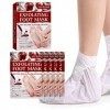 5 Pairs Masque exfoliant pour les talons fissurés, la peau morte et les callosités. Chaussettes exfoliantes pour pieds de béb