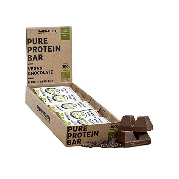 Barre protéinée au chocolat vegan/végétale BIO [dAllemagne] sans so