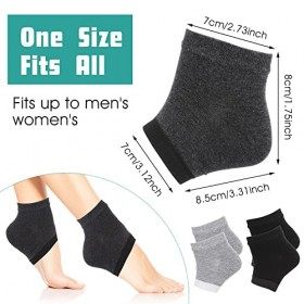 Sibba Lot de 3 Paires de Chaussettes Hydratantes pour Talon en Gel Ventilé à Bout Ouvert Silicone Souple Peaux Sèches Dures e
