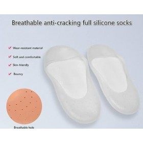 Chaussettes en Gel 1 Paire/Chaussettes en Silicone Respirant Protecteur hydratant Pédicure Soin de la Peau craquelée Couleur