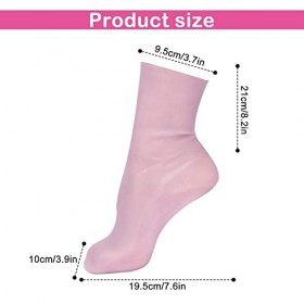 2pcs Chaussettes Hydratantes, Chaussettes en Silicone Douces Chaussettes Hydratantes pour les Pieds Chaussettes en gel Confor