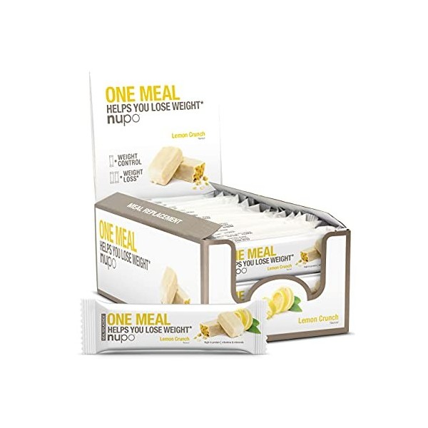 NUPO One Meal Bar – Caramel I Barres de remplacement de repas savoureuses pour un plan de régime équilibré I Aide à perdre du