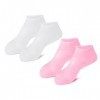 Lurrose 2 Paires De Chaussettes En Silicone Gel DAloe Vera Chaussettes Hydratantes Pour Les Pieds Pieds Secs Chaussettes Hyd