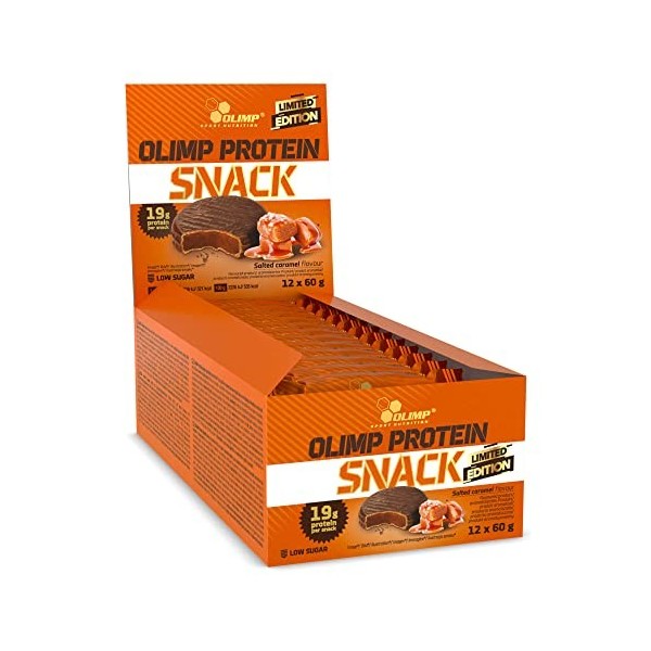 Olimp Sport Nutriton Protein Snack, Double Chocolat, 12 x 60 g, 12 Unités