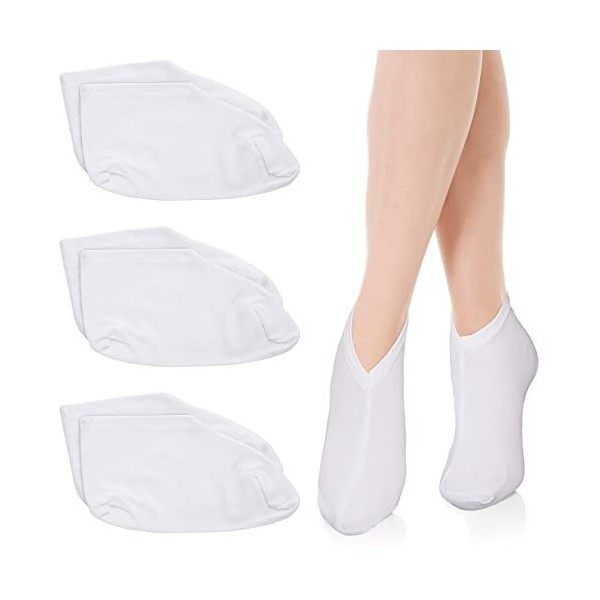 Sibba Lot de 3 paires de chaussettes hydratantes pour la nuit, Chaussettes hydratantes pour spa, Absorption de nuit, Pour pie