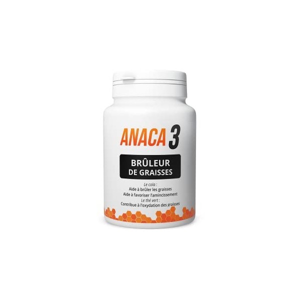 Anaca 3 - Brûleur De Graisse - Complément Alimentaire - Métabolisme Des Graisses 3 - Plantes, Curcumine & Zinc - Programme M